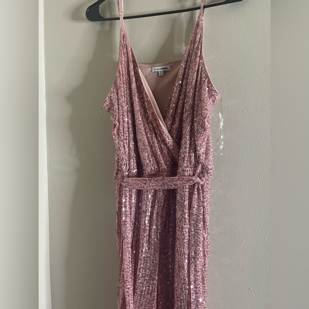 sequins pants romper